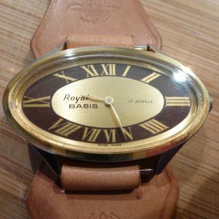 Royal Basis Mechanisch Handaufzug Armbanduhr Uhr Sammler Swiss 17 Jewels Bild