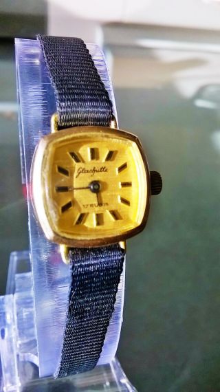 Glashütte 14 Karat Echtgold Damen Armbanduhr Bild