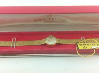 Breitling Geneve - Damen - Uhr - 14k Gold 585 - Luxus - Uhr - Handaufzug - Edel Bild