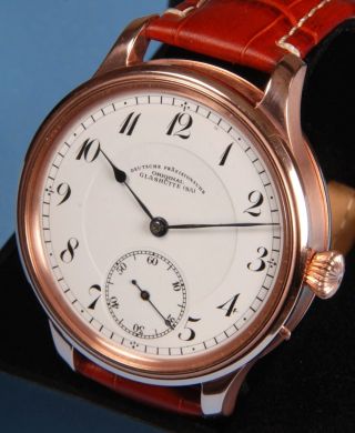 A.  Lange & SÖhne Quality Deutsche Uhrenfabrik 1920 Taschenuhrwerk Rose Gold Bild