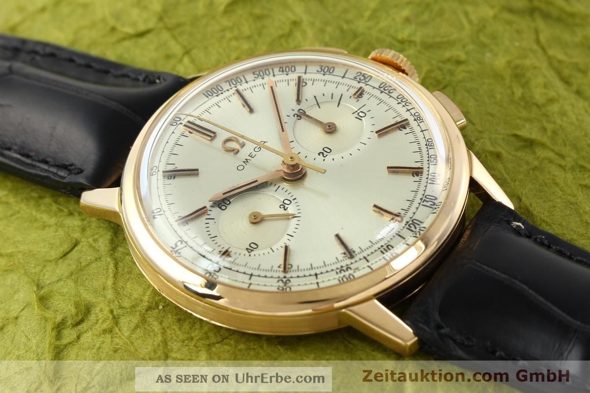 Omega 18k (0, 750) Gold Handaufzug Chronograph Vintage Herrenuhr