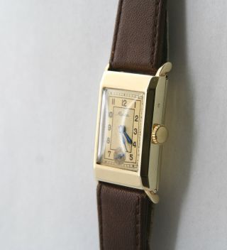 Alpina Herren / Damen Armbanduhr 585 / - Gelbgold,  Handaufzug,  50er Jahre Bild
