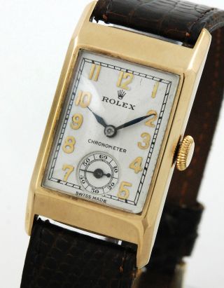 Rolex Chronometer Rectangular Ref: 2356 1934 Gold Bild
