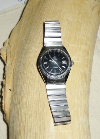 Vintage Alte Herren Armbanduhr Yema Automatic Funktioniert Handaufzug Edelstahl Bild
