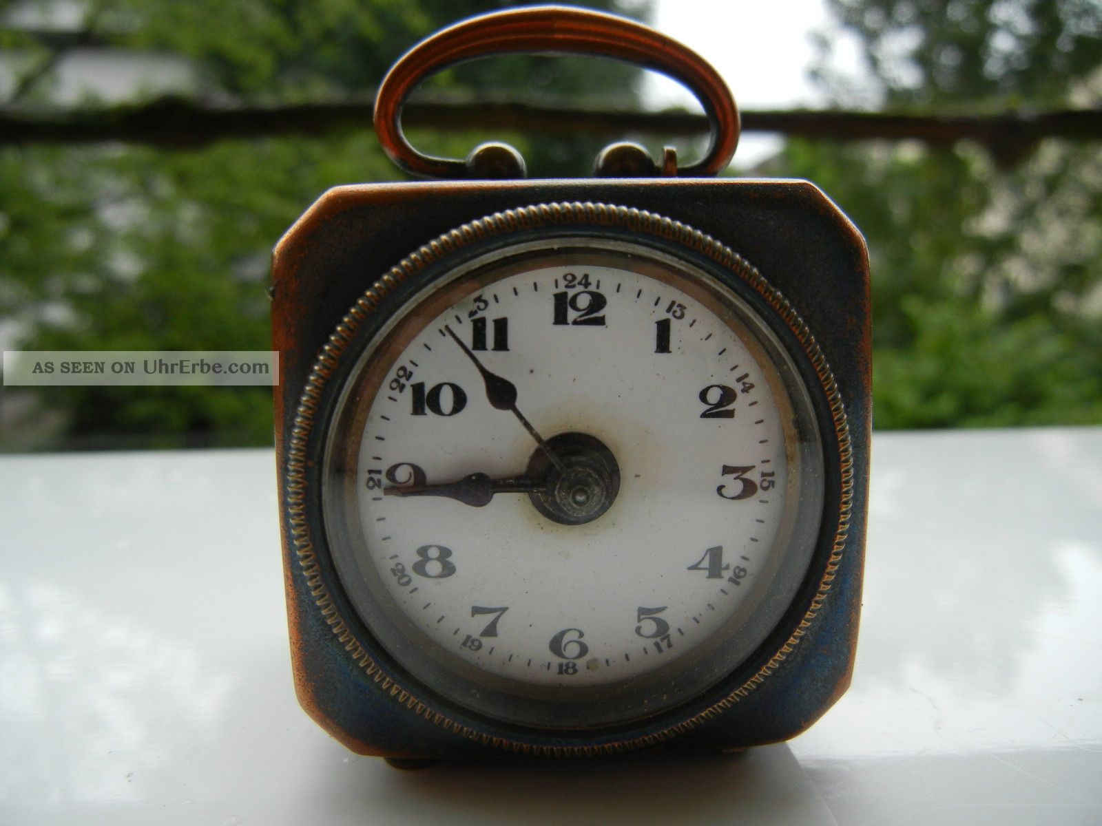 Antiker Reisewecker Um 1900,  Messing,  D.  R.  P.  & G.  M. Armbanduhren Bild