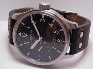 Herren Armband Uhr Fliegeruhr Chezard Swiss Made Handaufzug Untas 6497 Bild