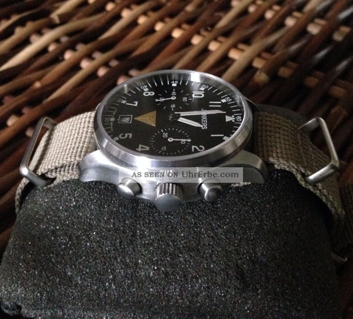 Junkers 6202 - 1 Chronograph Handaufzug Kaliber P3133 Ovp. ,  Papiere,  4 Armbänder Armbanduhren Bild