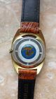 Horax Armbanduhr Handaufzug Goldfarbig Lederband Braun Armbanduhren Bild 1