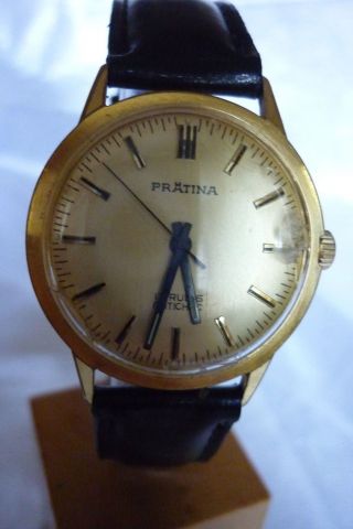 Herrenuhr Prätina 17 Rubis Mechanisch Handaufzug Uhr Armbanduhr Bild
