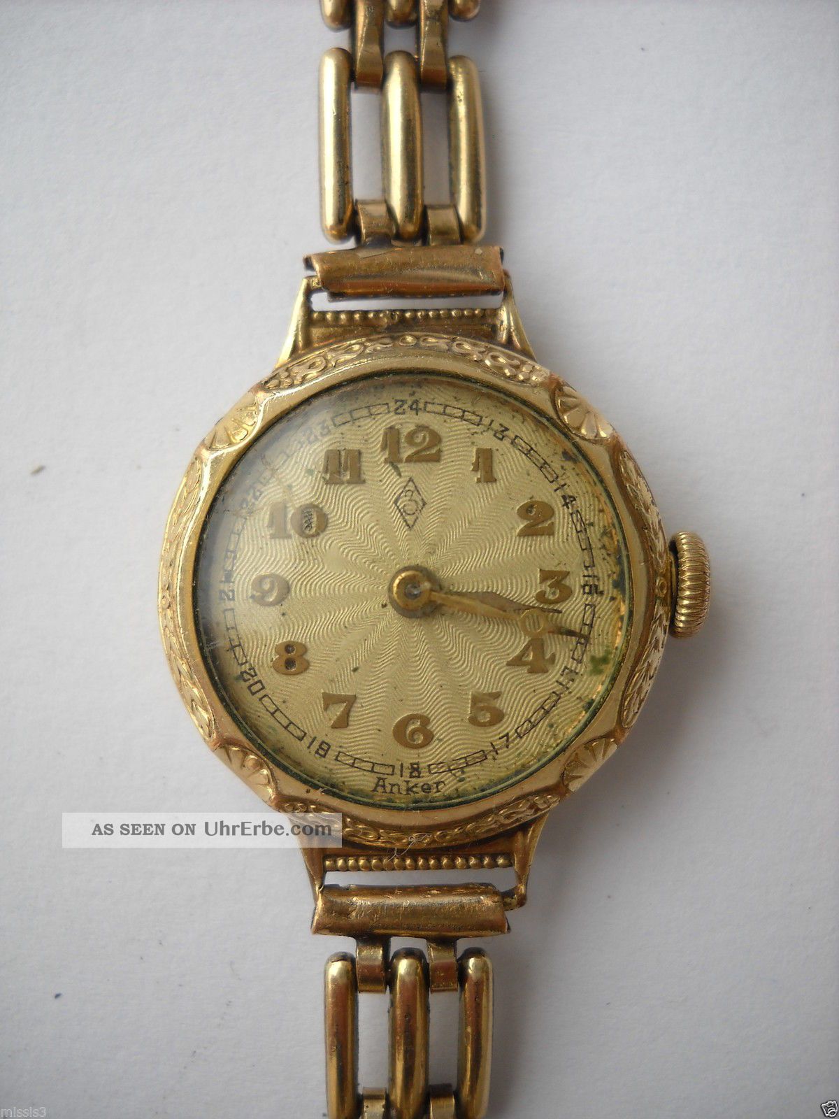 Zentra,  Damen,  Armbanduhr,  Handaufzug,  Vergoldet,  Zifferblatt Guillochiert,  30er Jahre Armbanduhren Bild