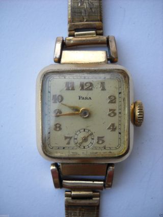 Para,  Damen,  Armbanduhr,  Handaufzug,  Vergoldet,  Kaliber 810 (urofa 522),  30er Jahre Bild