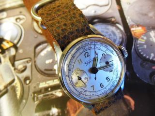 Vintage Swiss Chronograph Timecraft Handaufzug Kaliber Landeron 48 Bild