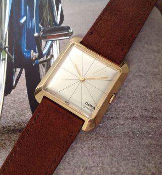 1958 Doxa Grafic Herrenuhr 50er Jahre Vintage Design Watch Bauhaus Max Bill Stil Bild