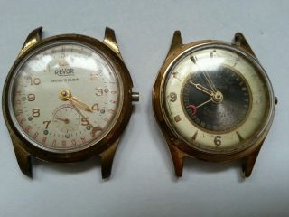 2 Alte Mechanische Uhren / Zeigerdatum Bild