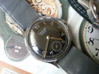 Junghans Kal.  98 Militaruhr 2.  Wk Vintage Elegante Selten Herren Armbanduhr 1940 Bild