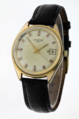 Vintage Longines Herren Armbanduhr Gold Handaufzug Kal.  285 Siebziger Jahre Box Bild