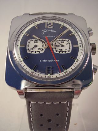 Vintage Mechanischer Chronograph Handaufzug Armbanduhr Herrenuhr Monaco Near Nos Bild