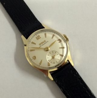 Vintage Doxa 14k,  585 Gold,  Handaufzug Damen Uhr. Bild