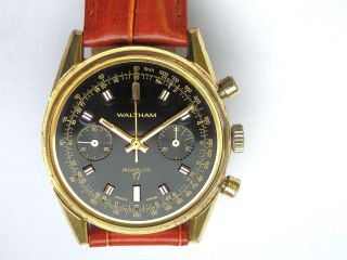 Vintage Waltham Chronograph Uhr Landeron 248 Ww2 Bild