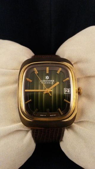 Seltene Junghans Armbanduhr M.  Sehr Schönes Zifferblatt Neues Armband Wristwatch Bild