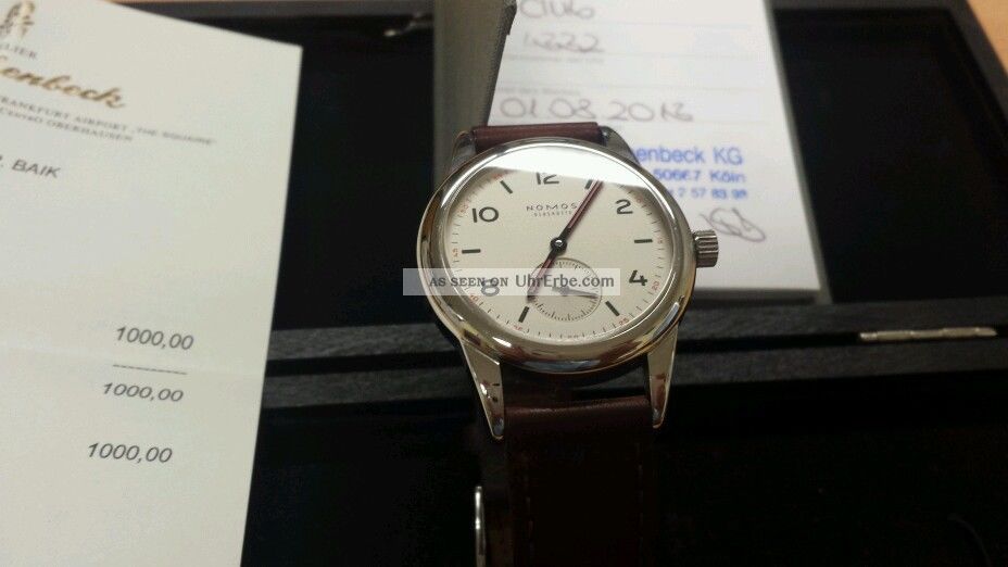 Nomos Club Hell Komplettpaket Aus 2012 Armbanduhren Bild