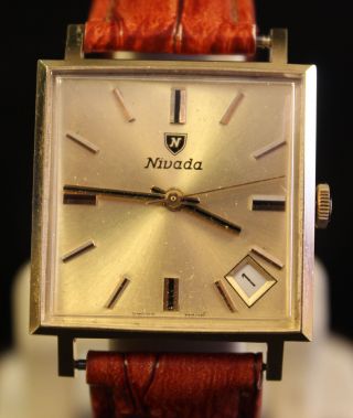 Nivada Handaufzug 21 Jewels Herren Uhr Bild