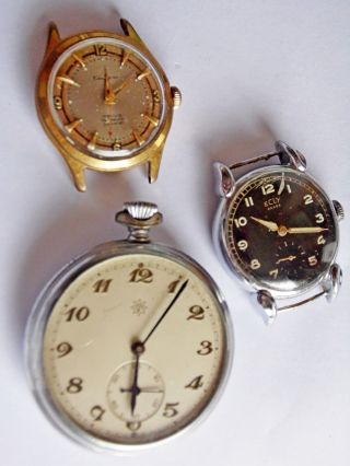 3 Mechanische Uhren (kiefer,  Ecly Anker,  Junghans) - Evtl.  Für Bastler ? Bild