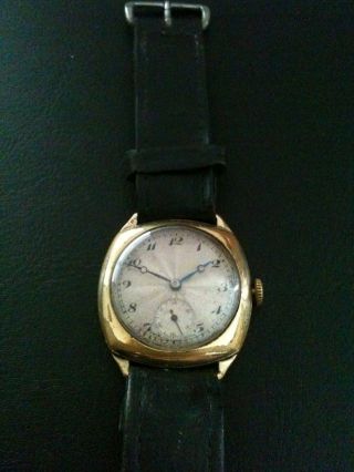 Rolex Art Deco Vergoldete Herren Armbanduhr 20er 30er Jahre Bild