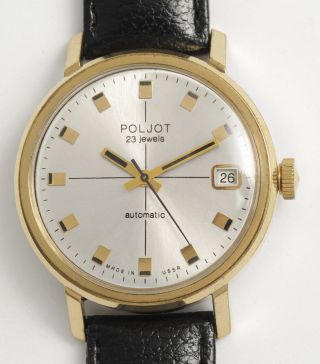 Poljot Automatic Klassische Soviet Armbanduhr.  Made In Ussr Vintage Dress Watch. Bild
