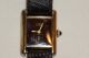 Cartier Damenuhr - Handaufzug - 925er Silber,  Vergoldet,  Cartier Lederarmband Armbanduhren Bild 1