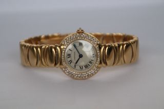 Cartier Damen Uhr 18k Gelbgold Brillanten 3 Reihen Uvp 25.  000€ / Besatz Bild