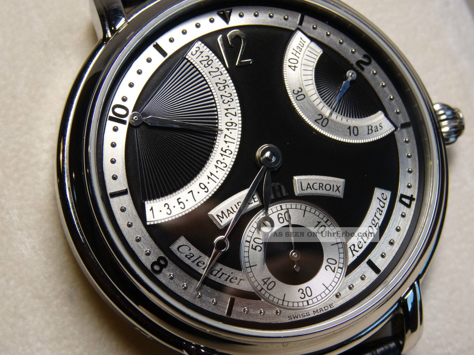 Maurice Lacroix Masterpiece Calendrier Rétrograde Herrenuhr.  Men ' S Watch Armbanduhren Bild