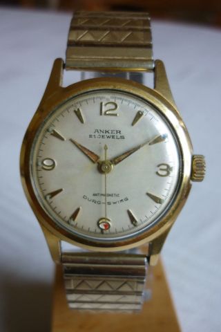 Herrenuhr Anker 21 Jewels Duro - Swing Uhr Armbanduhr Handaufzug Bild