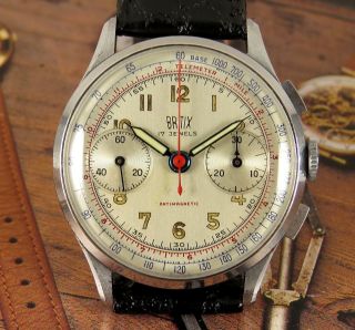 Britix Schweizer Chronograph Landeron 51 40er Jahre Bild