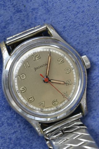 Herrenarmbanduhr Helvetia General Watch Company Ca.  40er Jahre Bild