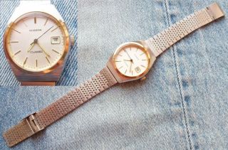 Dugena Classic Armbanduhr Herren Herrenuhr Uhr France Ebauches Fe 140 - 1 C Datum Bild