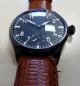 Parnis Fliegeruhr 44mm Handaufzug Black Vintage Herrenuhr Armbanduhren Bild 2