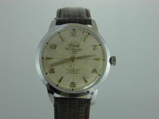 Atlantic Vintage Herren - Armbanduhr Worldmaster Gents 36 Mm 1950 Jahre Rar Bild