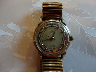Goldene Luga Armbanduhr Precision 16 Rubis Incabloc Swisseb Bild