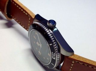 Parnis Herren Armbanduhr 43mm Miyota 821a Automatik Saphirglas Lederband 10 Bar Bild