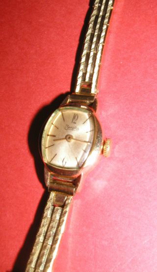 Damenuhr Zentra Handaufzug Läuft Rolled Gold Bezel 20 Microns Rw Fww Armbanduhr Bild
