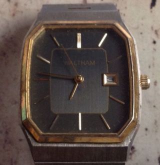 Vintage Waltham Quarz Swiss Armband Uhr Look Bild