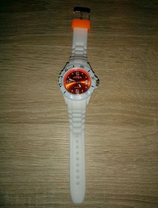 Viper Silikonuhr Silikon Uhr Watch Silikonband Sport Quarz Armbanduhr Orange Bild
