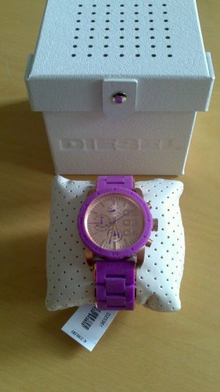 Diesel Dz5361 Armbanduhr Für Damen Rosegold Gold Lila Bild
