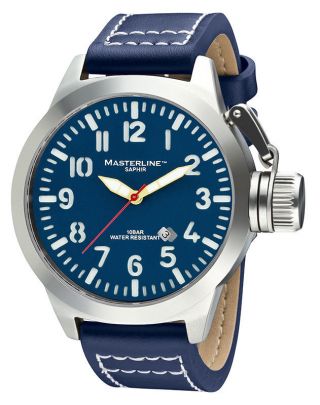 Außergewöhnliche Herren Armbanduhr Masterline1966 Blau 100m Bild