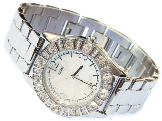 Guess Watch Damen - Armbanduhr Uhr Damenuhr Swarowski Silber Glitzer Bild