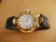 ♥ Goldene Maurice Lacroix Luxus Uhr Modell Calypso ♥ Neue Batterie ♥ Armbanduhren Bild 3