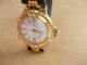 ♥ Goldene Maurice Lacroix Luxus Uhr Modell Calypso ♥ Neue Batterie ♥ Armbanduhren Bild 8