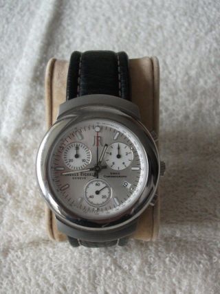 Jaques Richal Swiss Chronograph,  Armbanduhr,  Lederarmband,  Aus Sammlung Bild