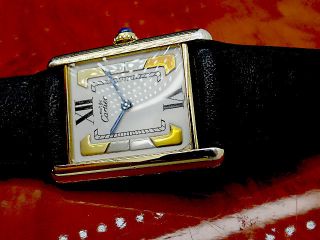 Luxus Pur Must De Cartier Tank Paris Unisex Armbanduhr Bild